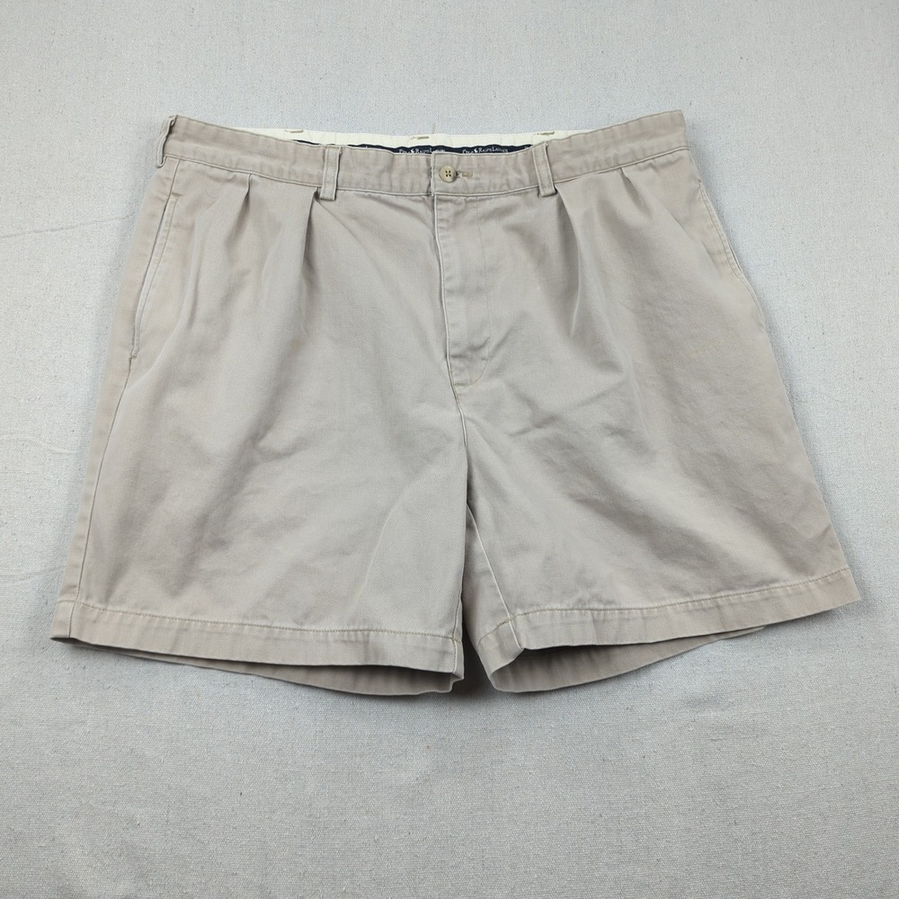 Polo Ralph Lauren Shorts Mens 38 Khaki Pleated Preppy Casual